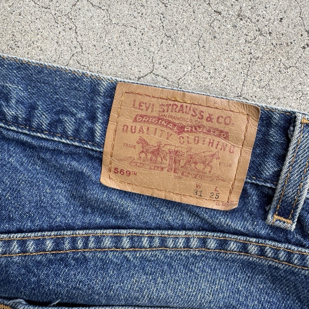 Vintage Levi's 569 Denim Jeans 90s 31x25 Loose Fit - Picture 9 of 9